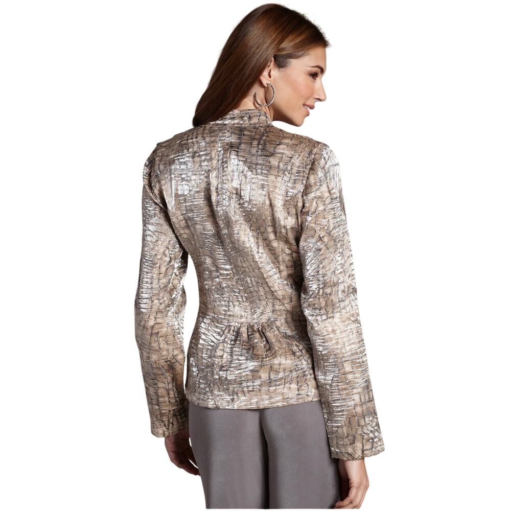 Chicos Python princess Marcella jacket size 1 med… - image 2